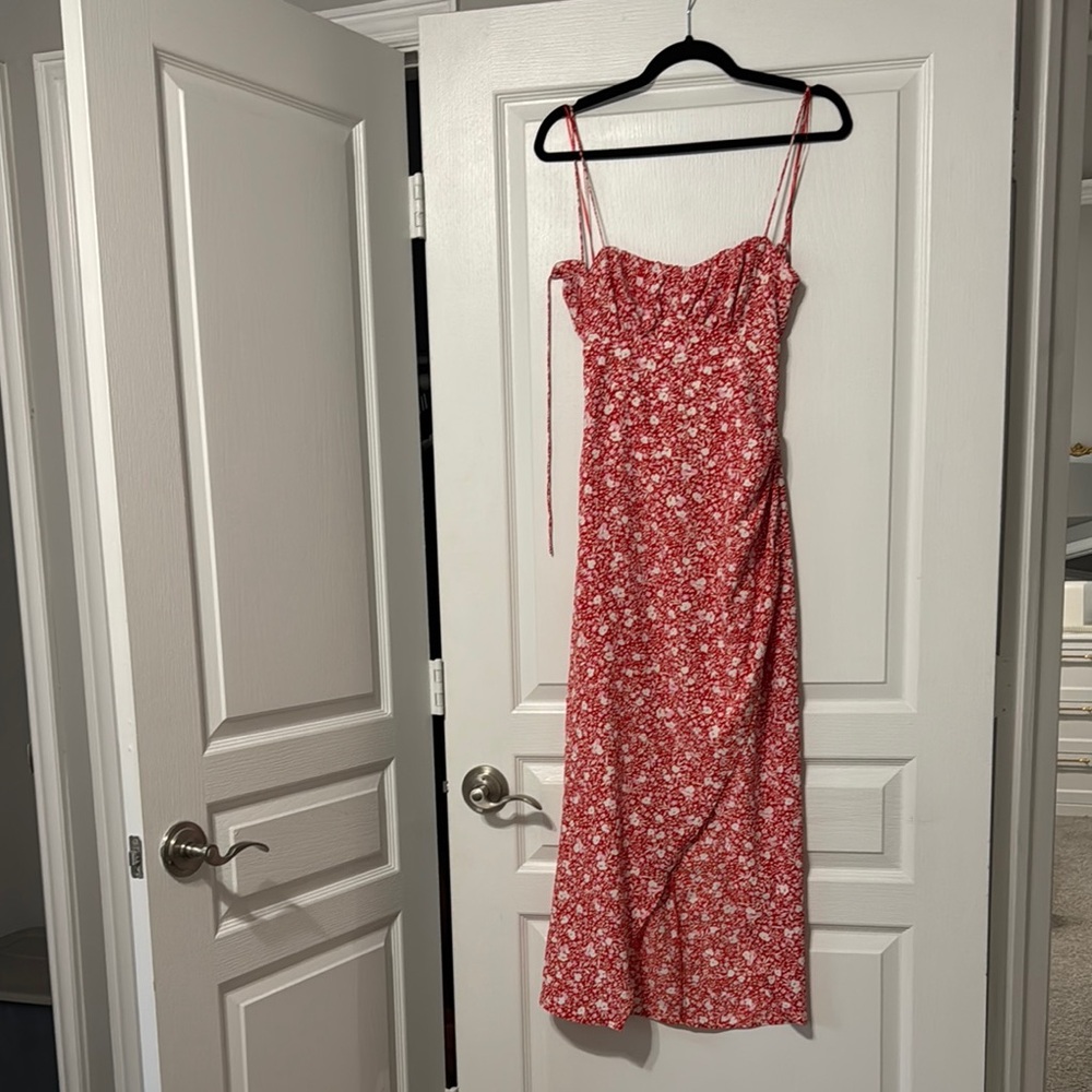 Zara - Floral Red Dress